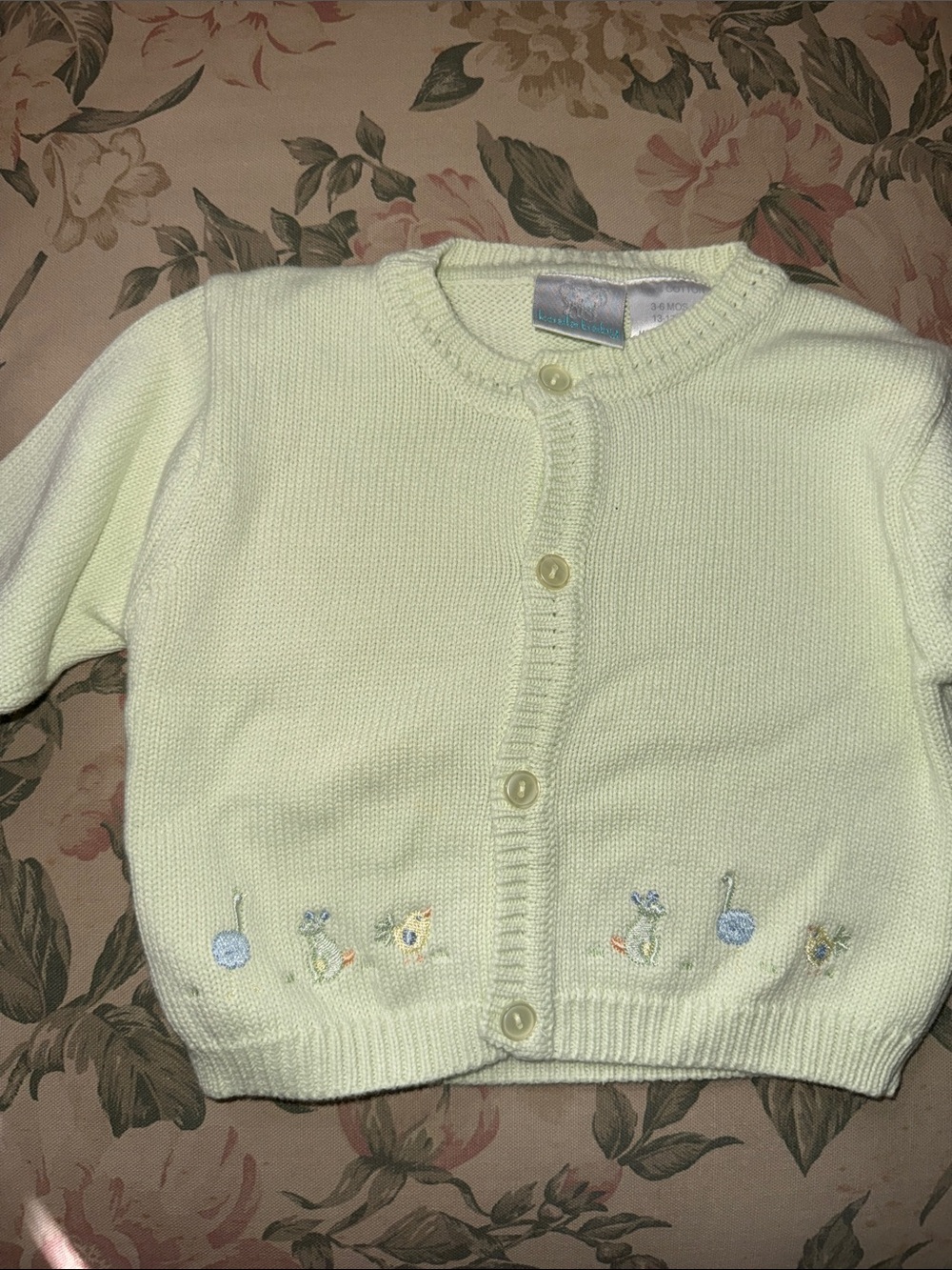 Koala Kids Pale Green Knit Baby Cardigan